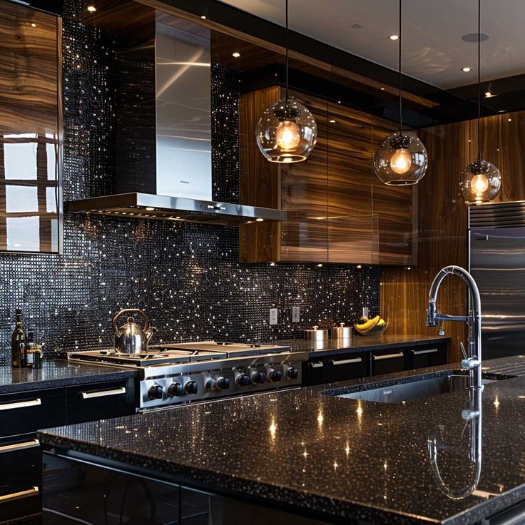 Top Modern Black Granite Kitchen Ideas