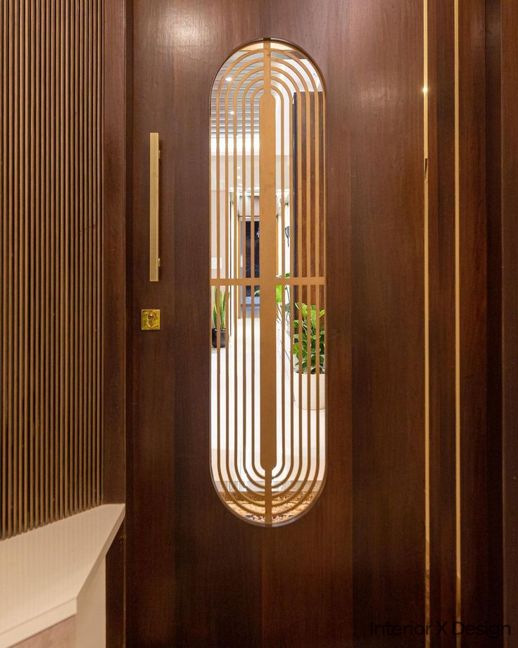 Wooden Flat Residential Safety Door Design for Home