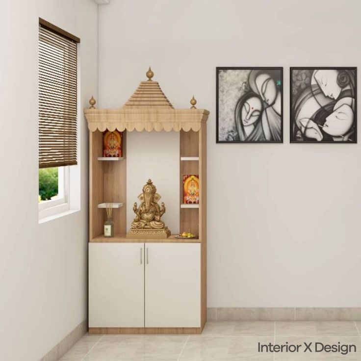 mandir design, stylish modern mandir design