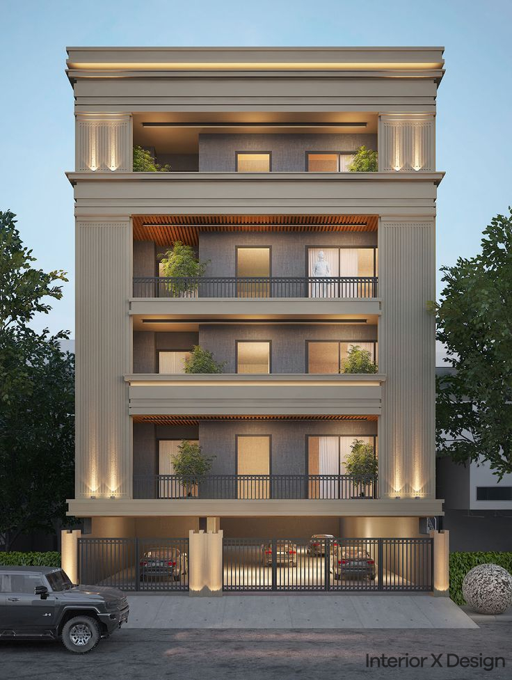 European Inspired 3rd Floor House Design in India