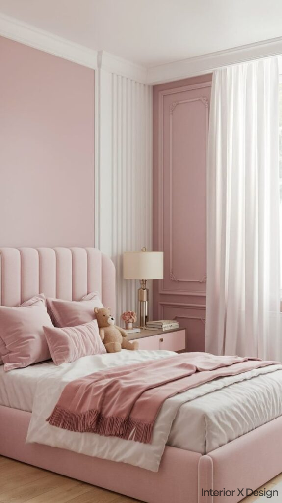 Soft Pink and White: A Timeless Pink Two Colour Combination for Bedroom Walls