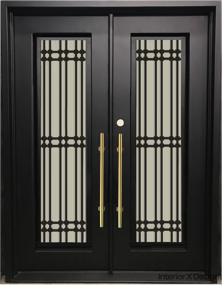 single modern iron door design