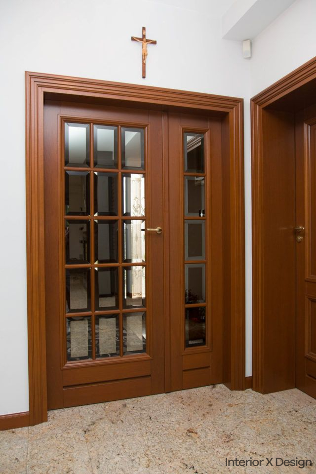 Wooden Flat Residential Safety Door Design for Home