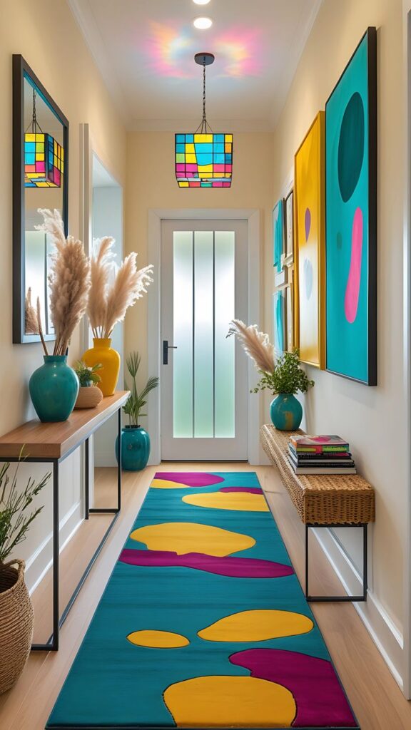 Vibrant and Eclectic Hall Designs