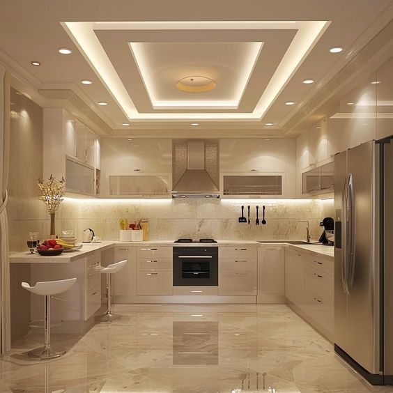  Glass Panel Kitchen Ceiling Design