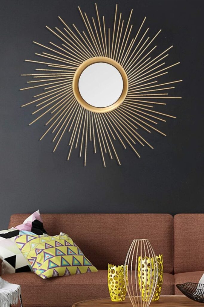 Antique-Style Sunburst Mirror for Drama