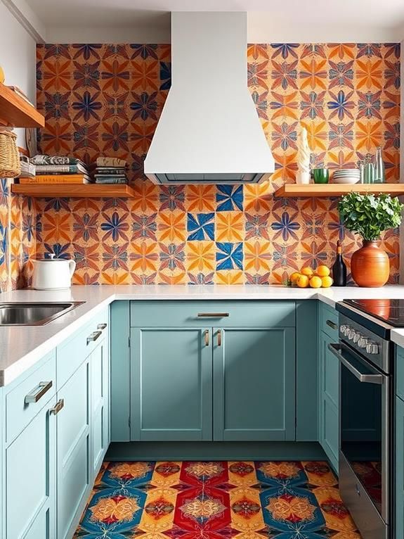 Bold and Colorful Dado Tiles for a Statement Wall