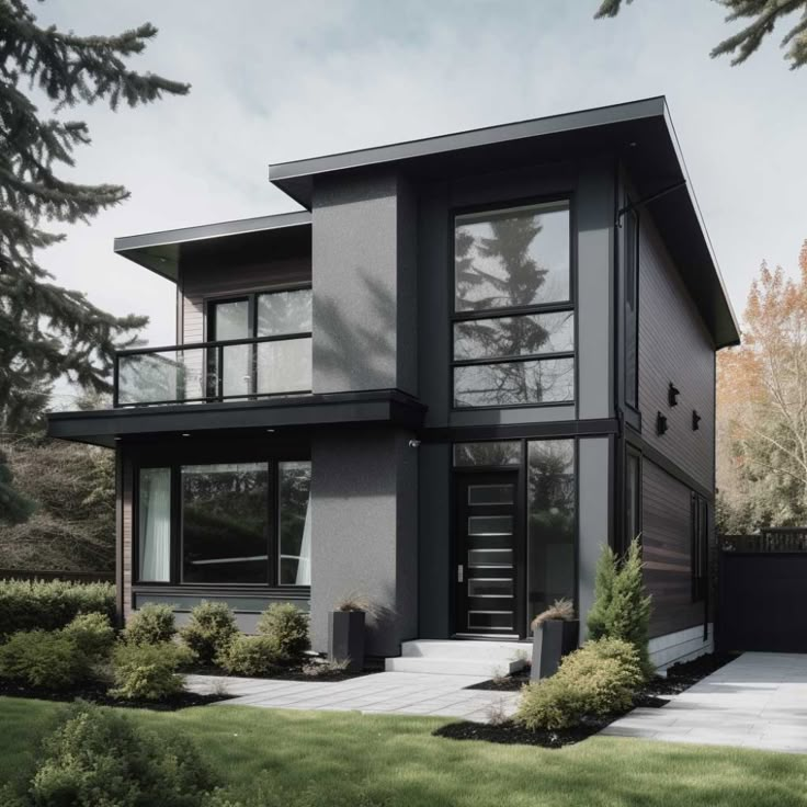 Exterior Design: Black and Grey for the Outdoors