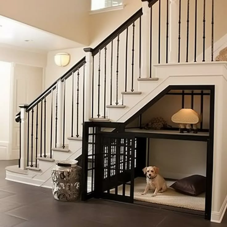 Pet Space Under Stairs