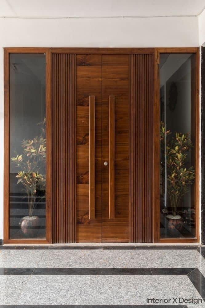 Veneer Double Doors for Spacious Entryways