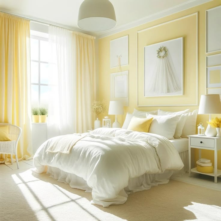  Classic Yellow and White: A Timeless Bedroom Color Combination