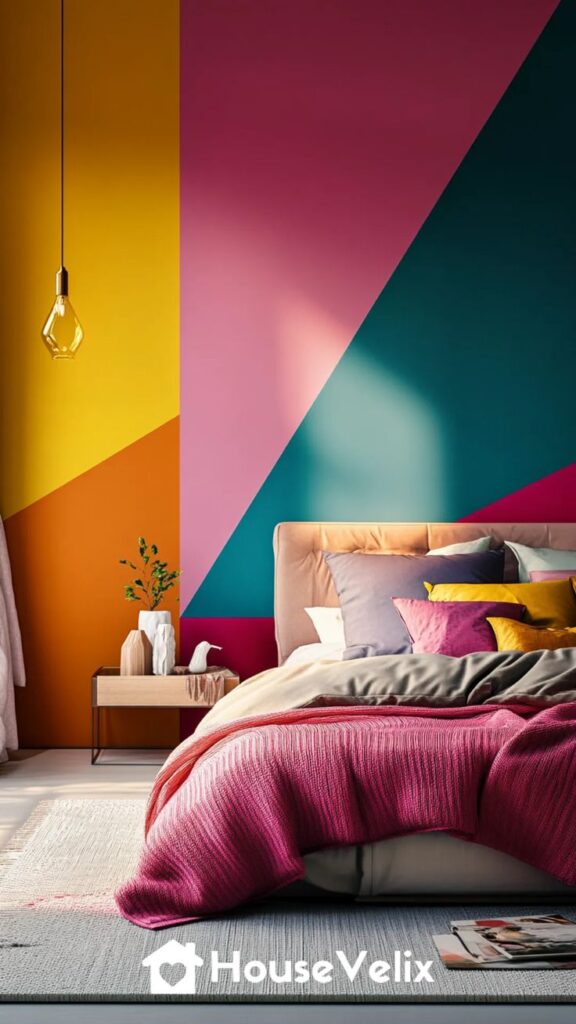 Bold Colors and Patterns in POP Wall Designs