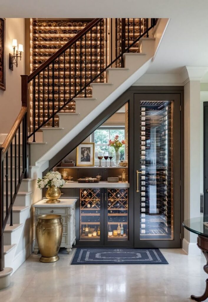 Wine Storage Under Stairs