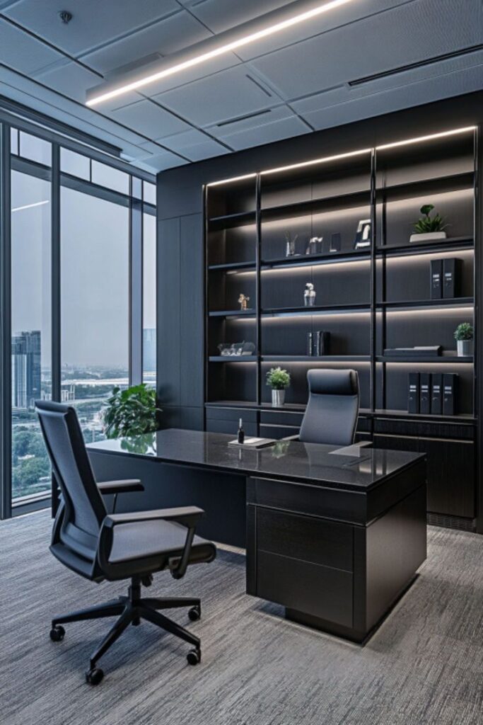 Black and Grey in Office Spaces