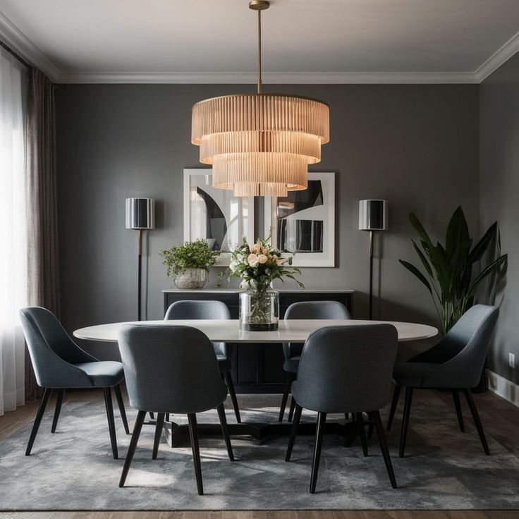  Using Black and Grey for Dining Rooms