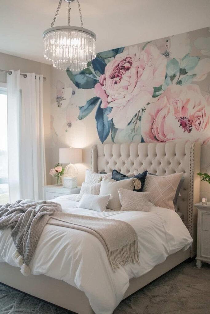 Elegant Wallpaper Designs for Romantic Bedroom Walls