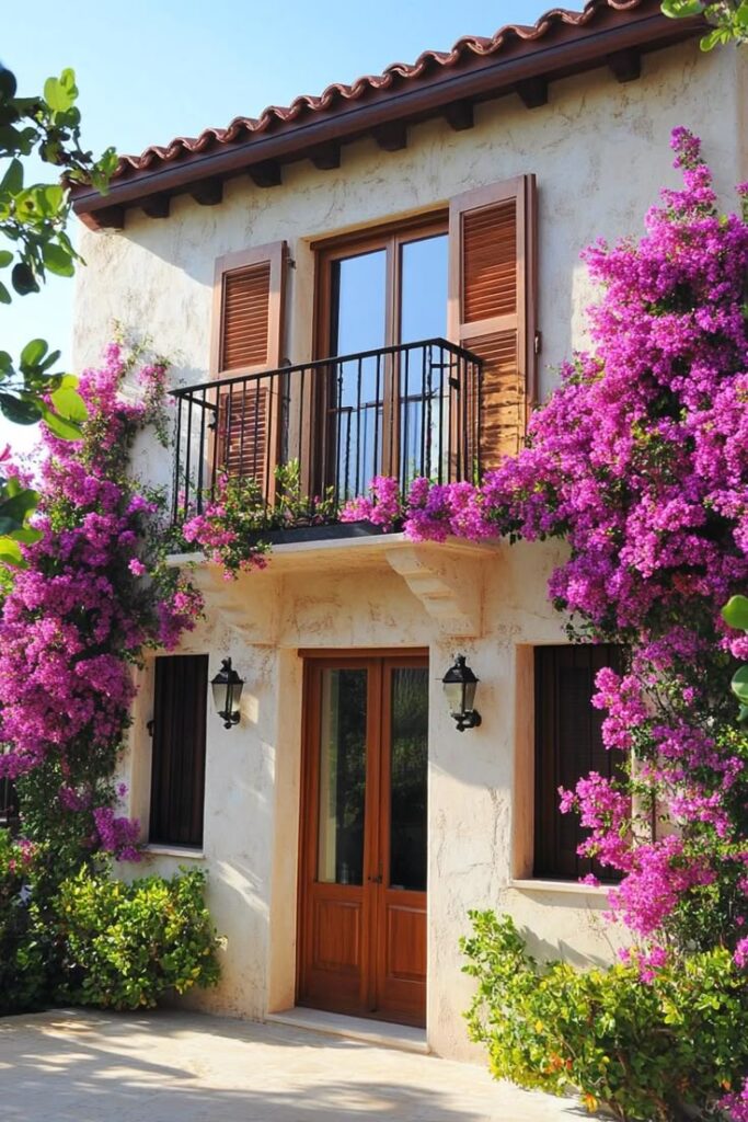 Mediterranean-Inspired 1st Floor Front Balcony Design