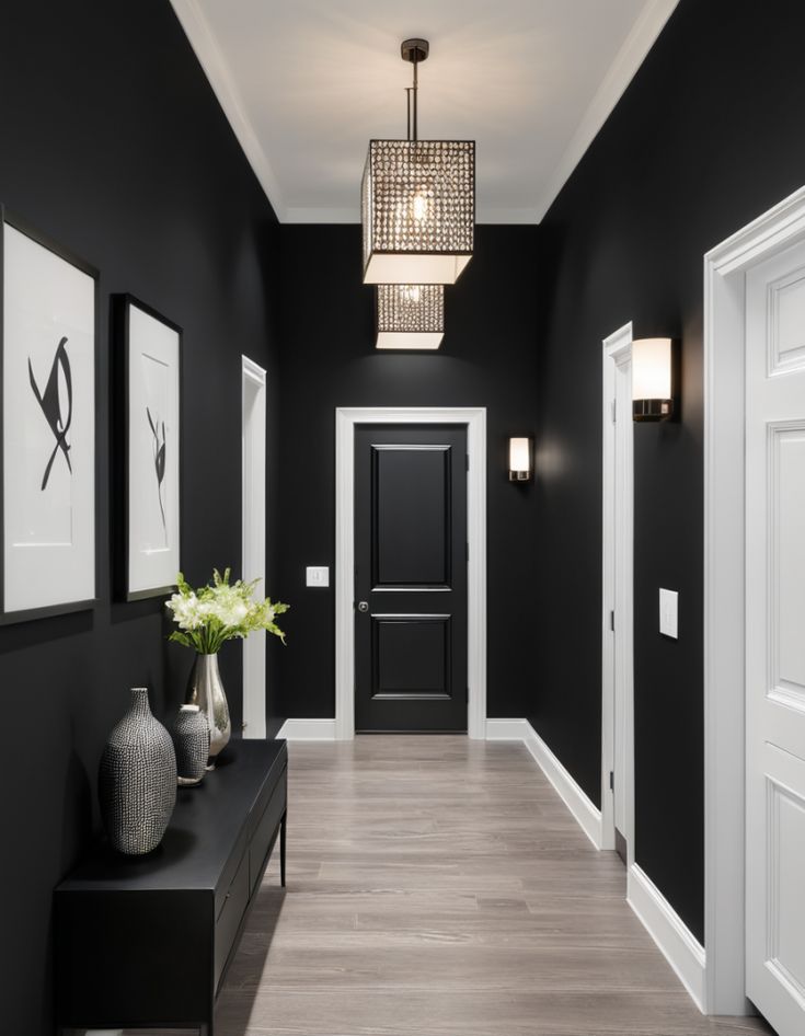 Using Black and Grey in Hallways and Entrances