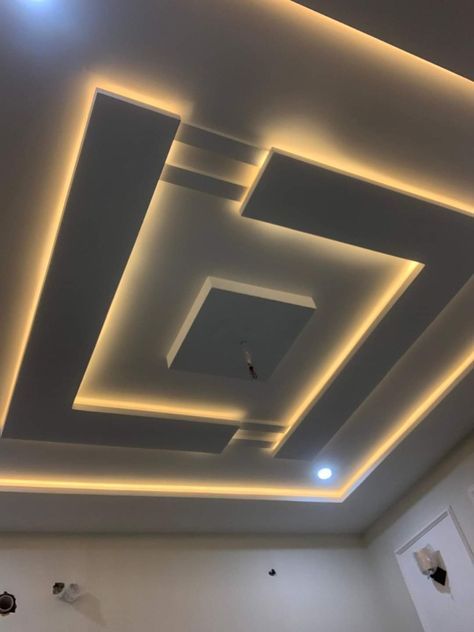 Modern Geometric PVC Ceiling Design