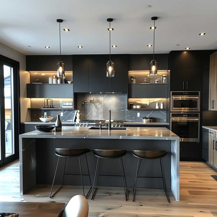 Grey and Black: Sleek and Bold Contrast for Modern Kitchens