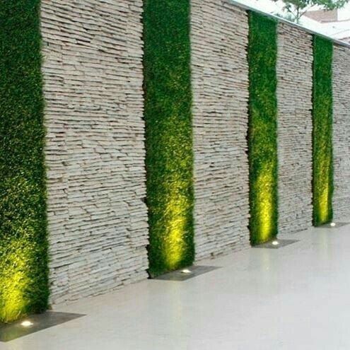 Artificial Grass Wall with Lighting