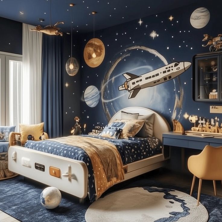 Space-Themed Boys Room Design