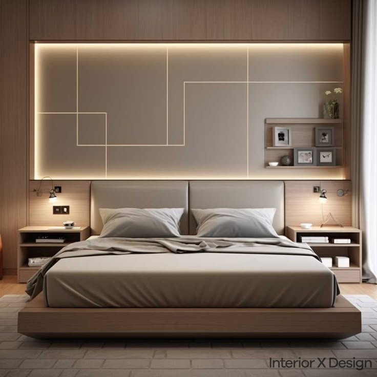 LED Panel Design for Small Bedroom