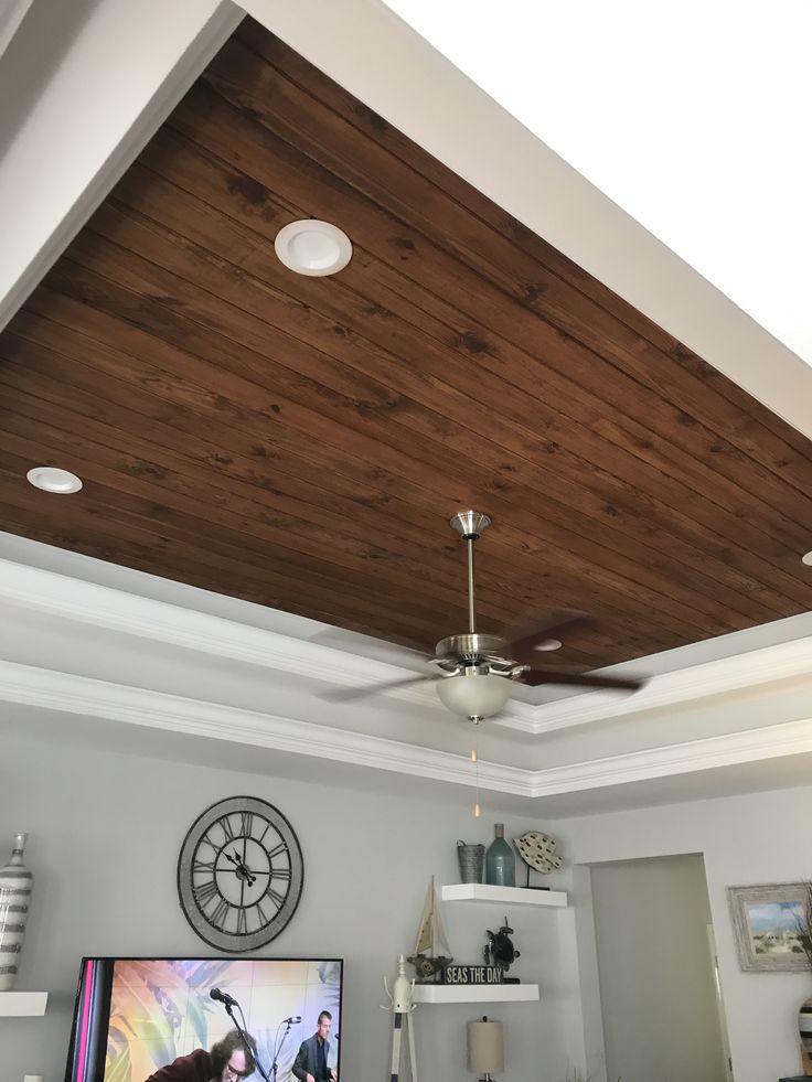 Natural and Rustic PVC Ceiling with Wooden Finish