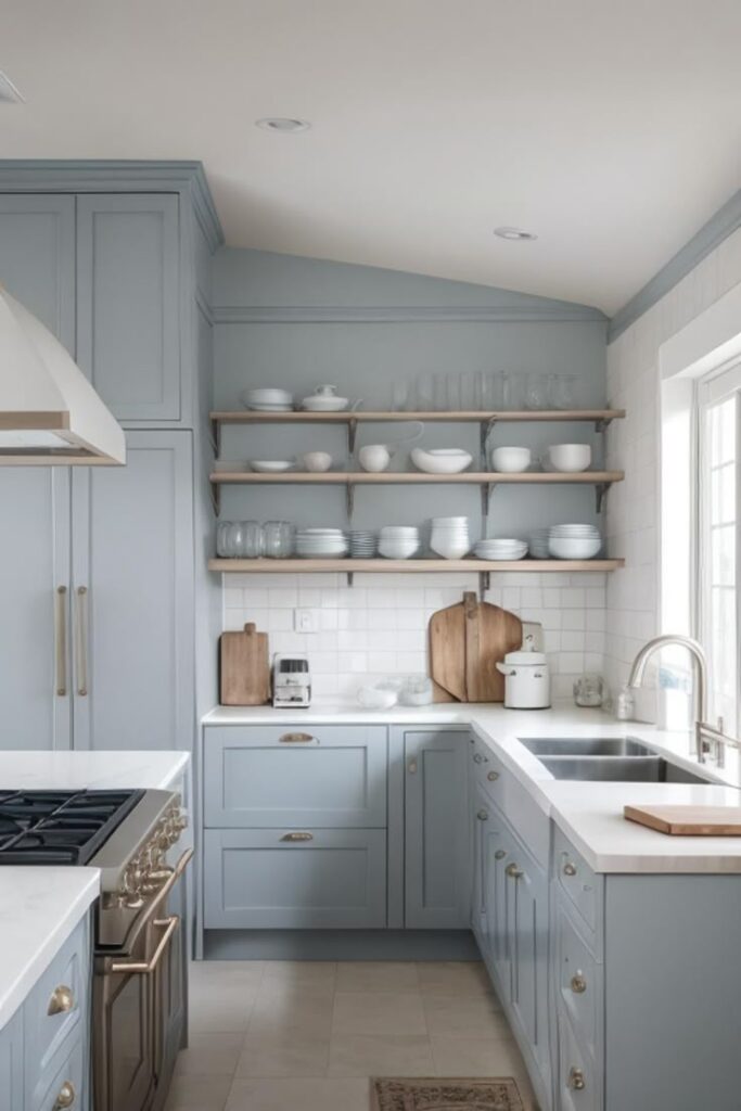  Grey and Blue: Calm, Relaxing Atmosphere for Your Kitchen