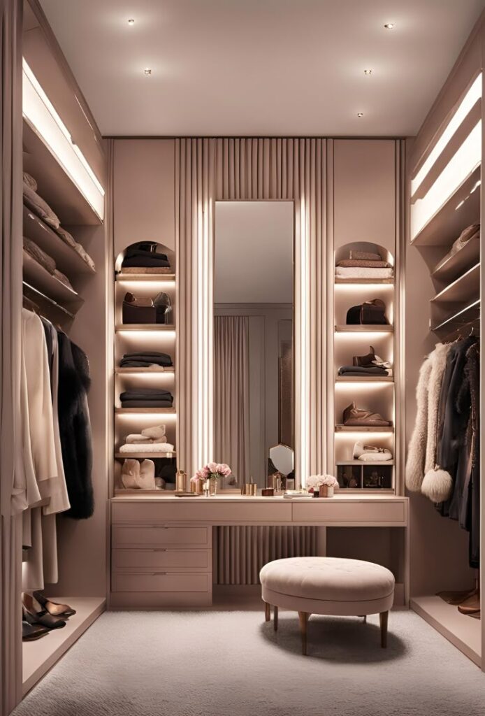  Wardrobe with Built-In Mirrors