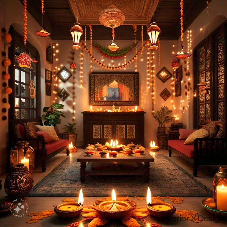 diwali light decoration home ideas