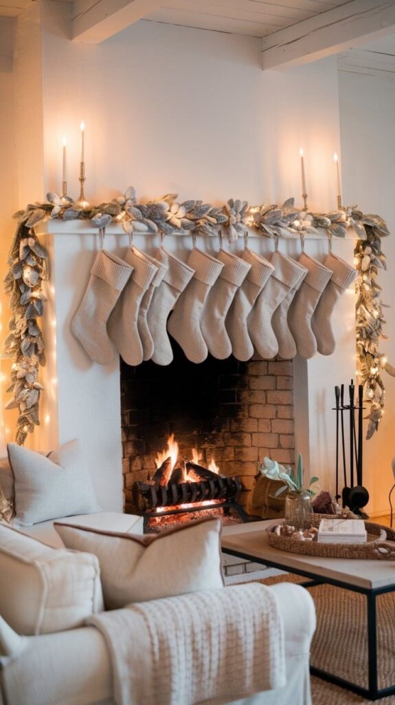 Festive Fireplace Mantels and Stockings: Add a Touch of Magic