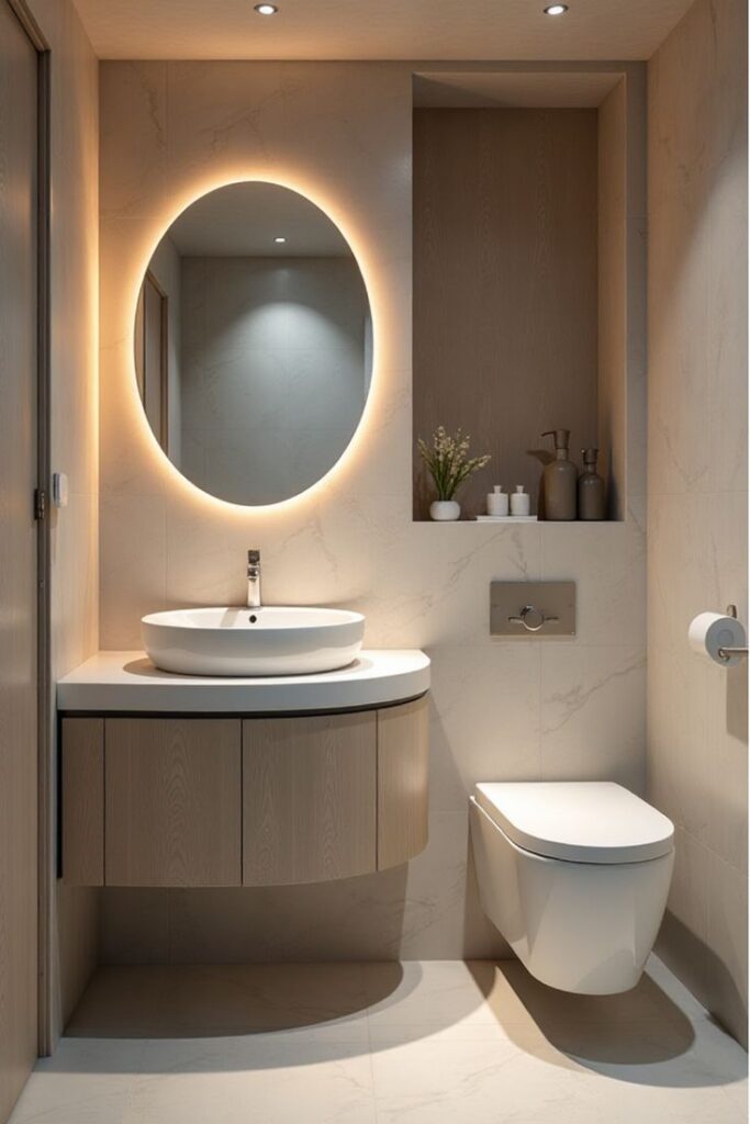 Smart Bathroom with Space-Saving Features