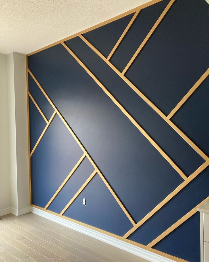 Bold Gold Accent Wall.