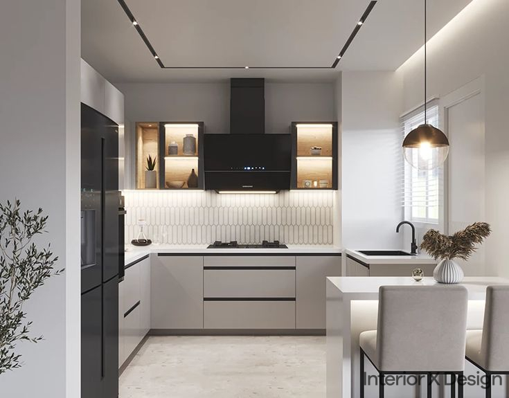 modular kitchen chimney design