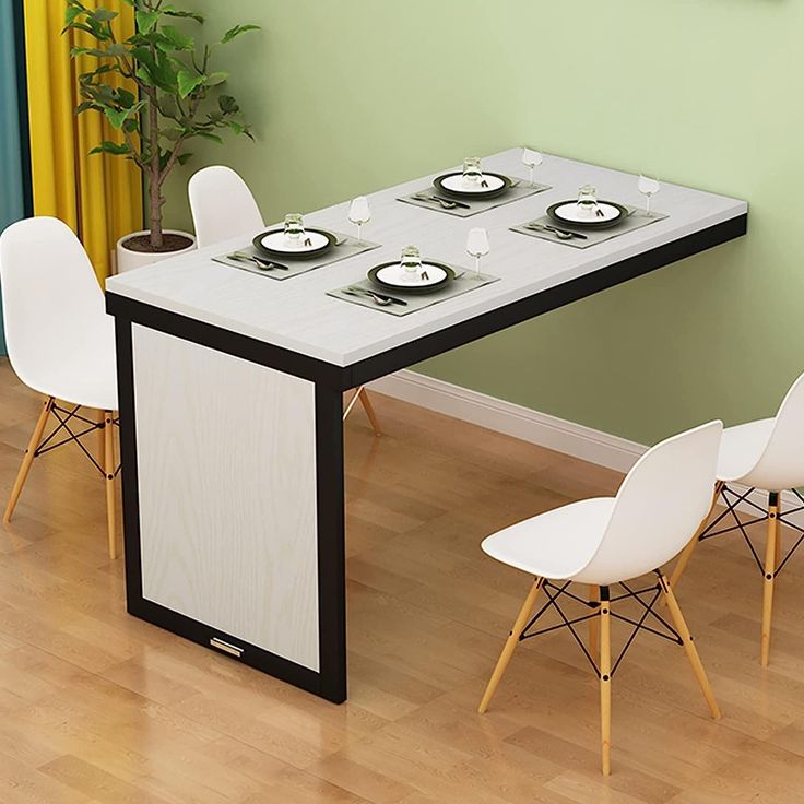 Wall-Mounted Folding Dining Table Design