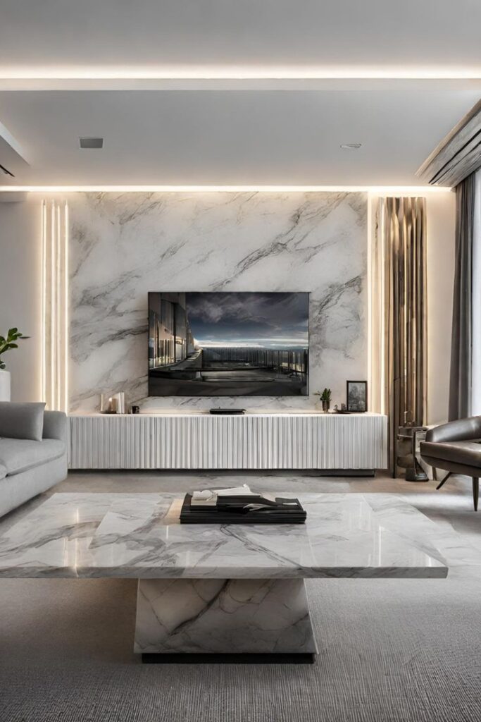 Contemporary Stone and Marble TV Wall Designs