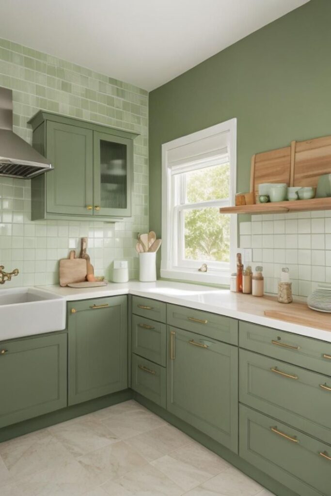 Pista Green Kitchen Cabinets: Adding Style to Your Storage