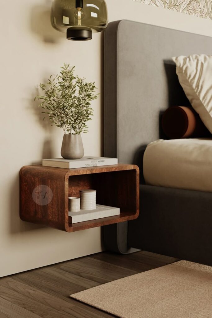 Floating Nightstand Shelf Combo