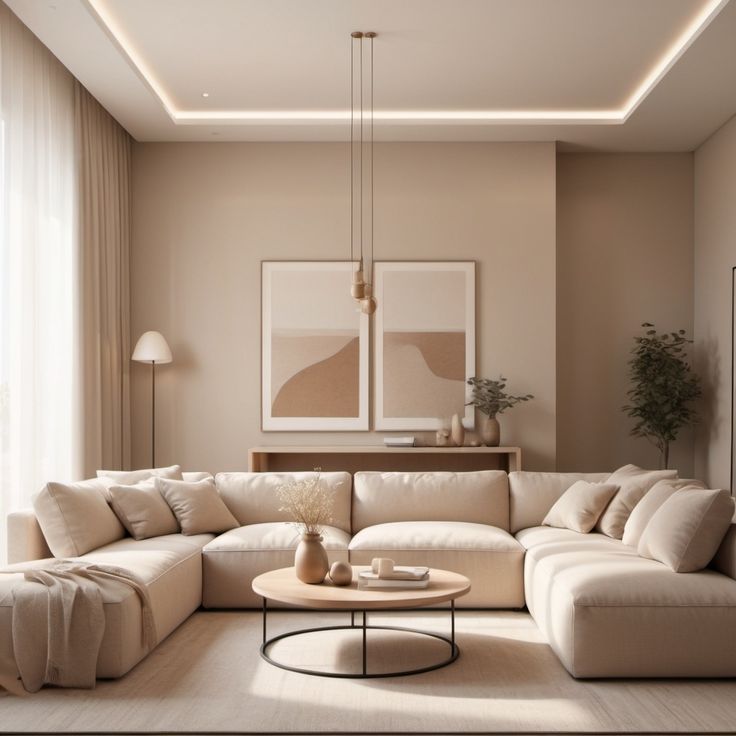 Living Room Simple POP Design: Clean and Minimalist Aesthetic