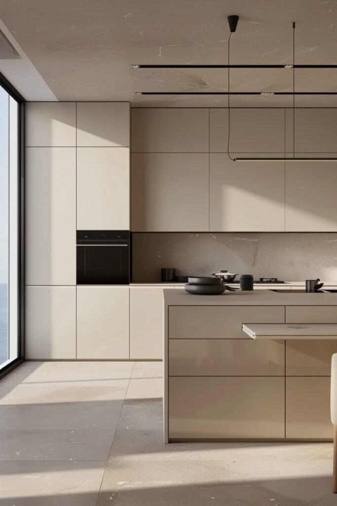 Matte Acrylic Kitchen Designs for a Soft, Minimalist Look