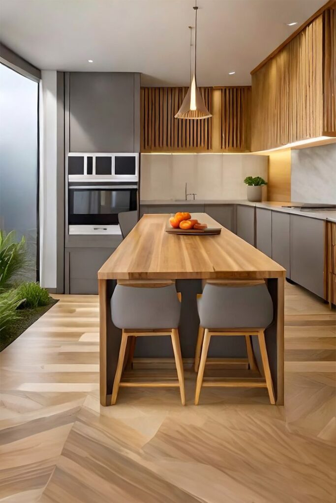 Grey and Wood: Natural Warmth Meets Modern Sophistication