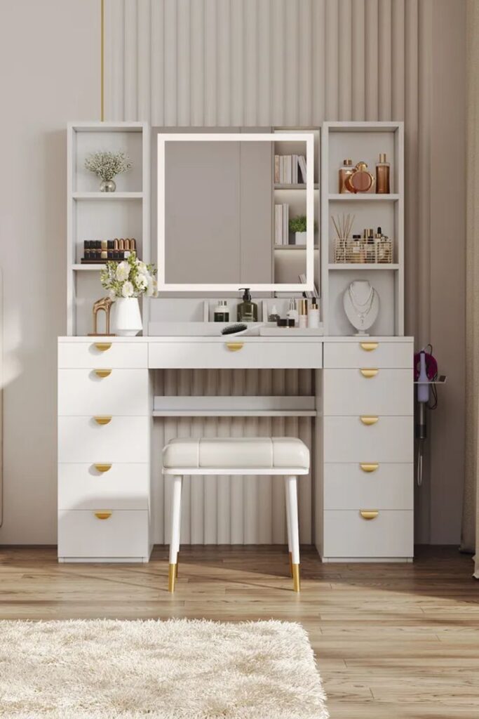 Mirrored Modern Dressing Table