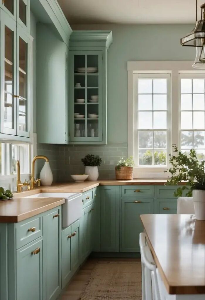  Sea Green Modular Kitchen: A Coastal Vibe