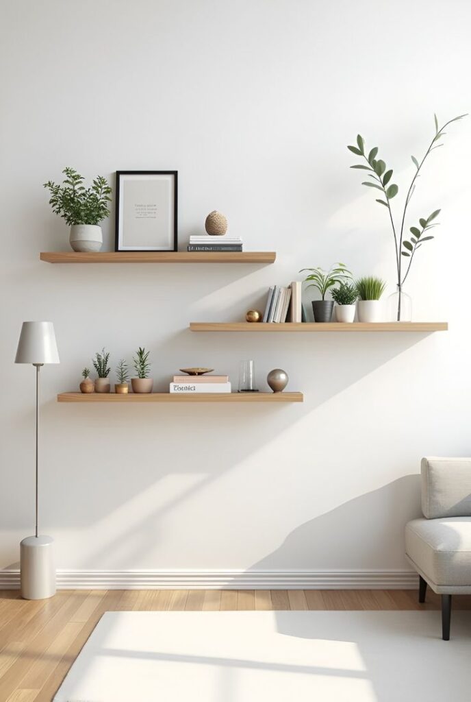  Minimalist Floating Wall Shelves for Modern Bedrooms