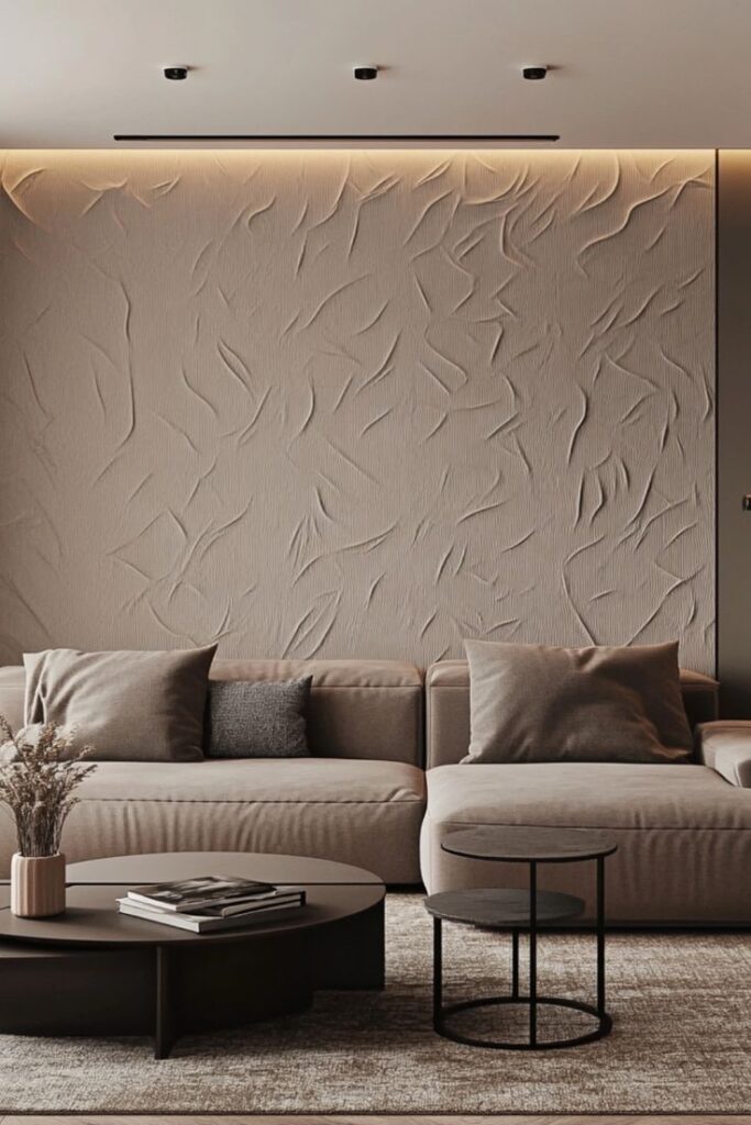 Textured Wall Putty Design for a Contemporary Vibe