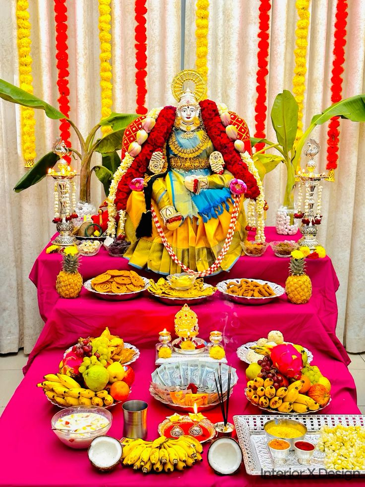 home varalakshmi pooja decoration