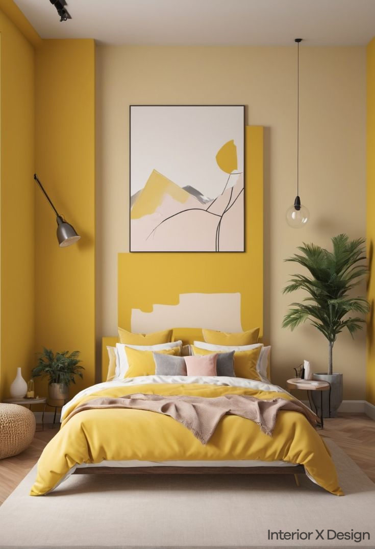 color combination with yellow wall