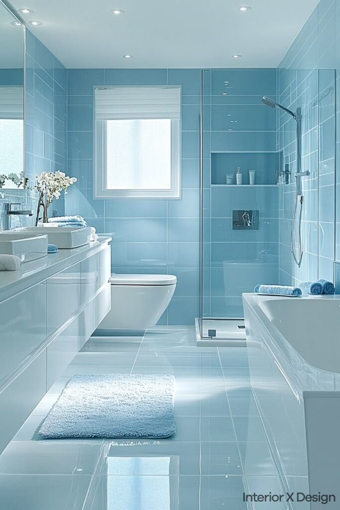 blue bathroom tiles design