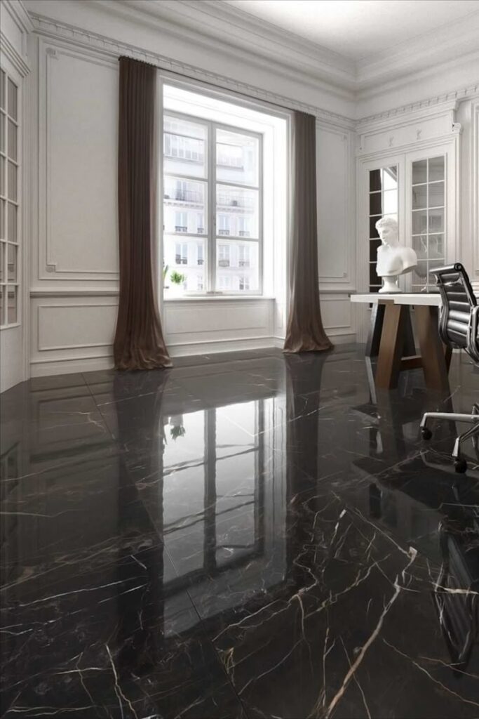 Dark Marble Floor Designs: Bold and Luxurious